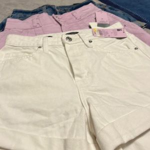 Woman’s shorts size 0. Bundle of 3.  NWT, All wild Fable white, pink, demon